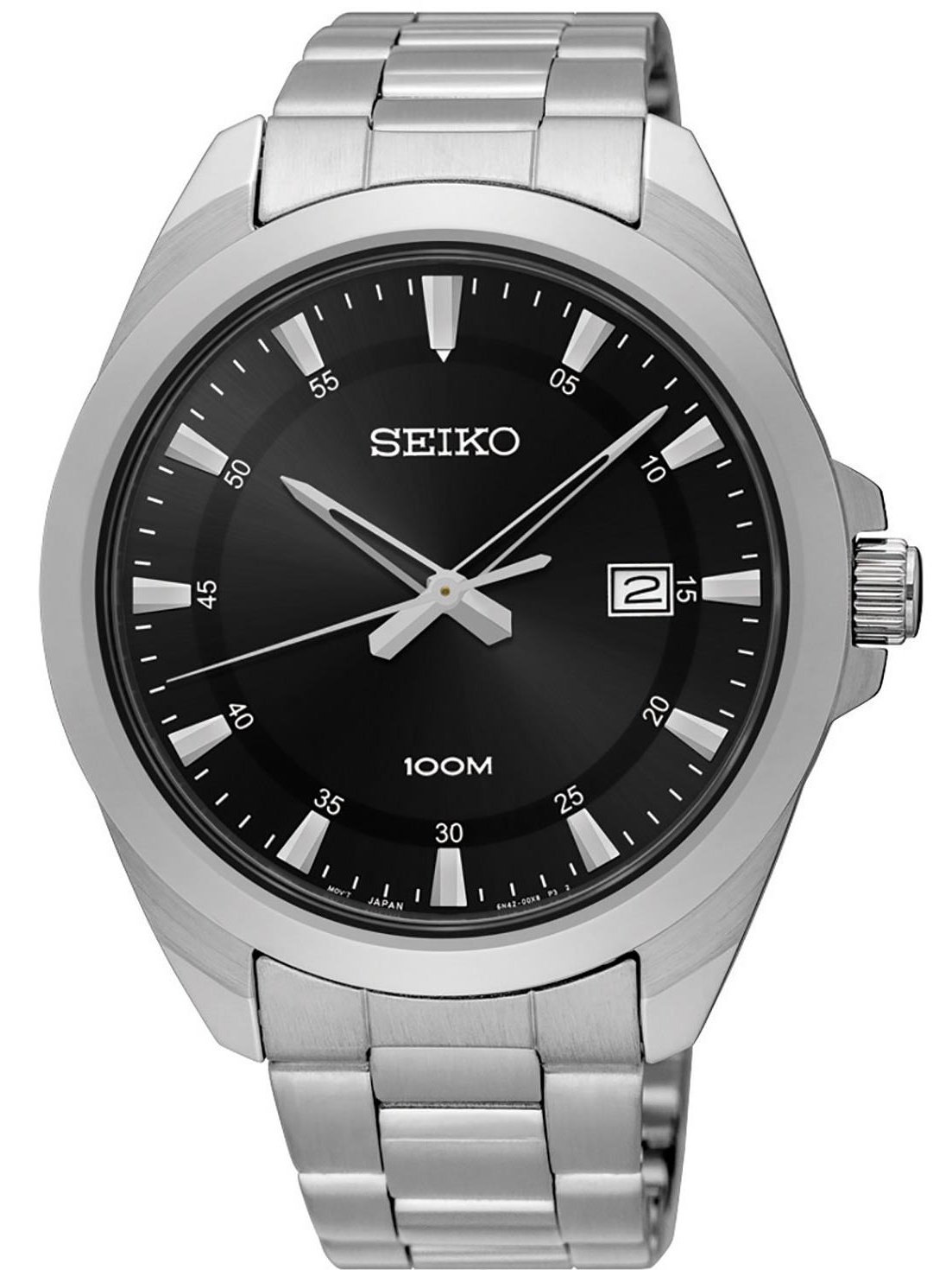 Seiko Seiko Men s 42mm Steel Bracelet Case Hardlex Crystal Quartz