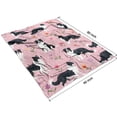thumbnail image 4 of Border Collie Dogs with Pioneer Flower Blanket,Comfortable Soft Lamb Wool Throw Blanket,All Season,Warm Lightweight Blankets for Sofa Bed Couch Living Room Chair,60"x80", 4 of 4