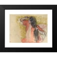 thumbnail image 2 of Edgar Degas 24x20 Black Modern Framed Museum Art Print Titled - Red Robe Woman Styling, 2 of 5