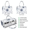 thumbnail image 2 of Large Capacity Tote Bag,Blue Christmas Snowflake Pattern Handbag Fashion Luxury Tote Bag,15.7"x13"x 5.1" Inches,Laptop Compatible, 2 of 6