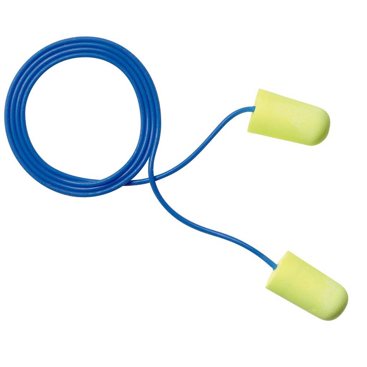 3M EARsoft Yellow Neons Corded Earplugs 3111251, Large, in Poly Bag