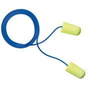 3M E-A-Rsoft Yellow Neons Corded Earplugs 311-1251, Large, in Poly Bag Large Size 20