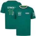 thumbnail image 4 of Camisetas del equipo de F1 Aston Martin 2023, camisetas del piloto de carreras español Fernando Alonso 14 y Stroll 18, camisetas para niños en 3D de gran oferta, 4 of 5