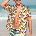 thumbnail image 5 of Lsque Hot Dog 7 pattern Hawaiian Shirt for Men, Unisex Summer Beach Casual Short Sleeve Button Down Shirts-Small, 5 of 9