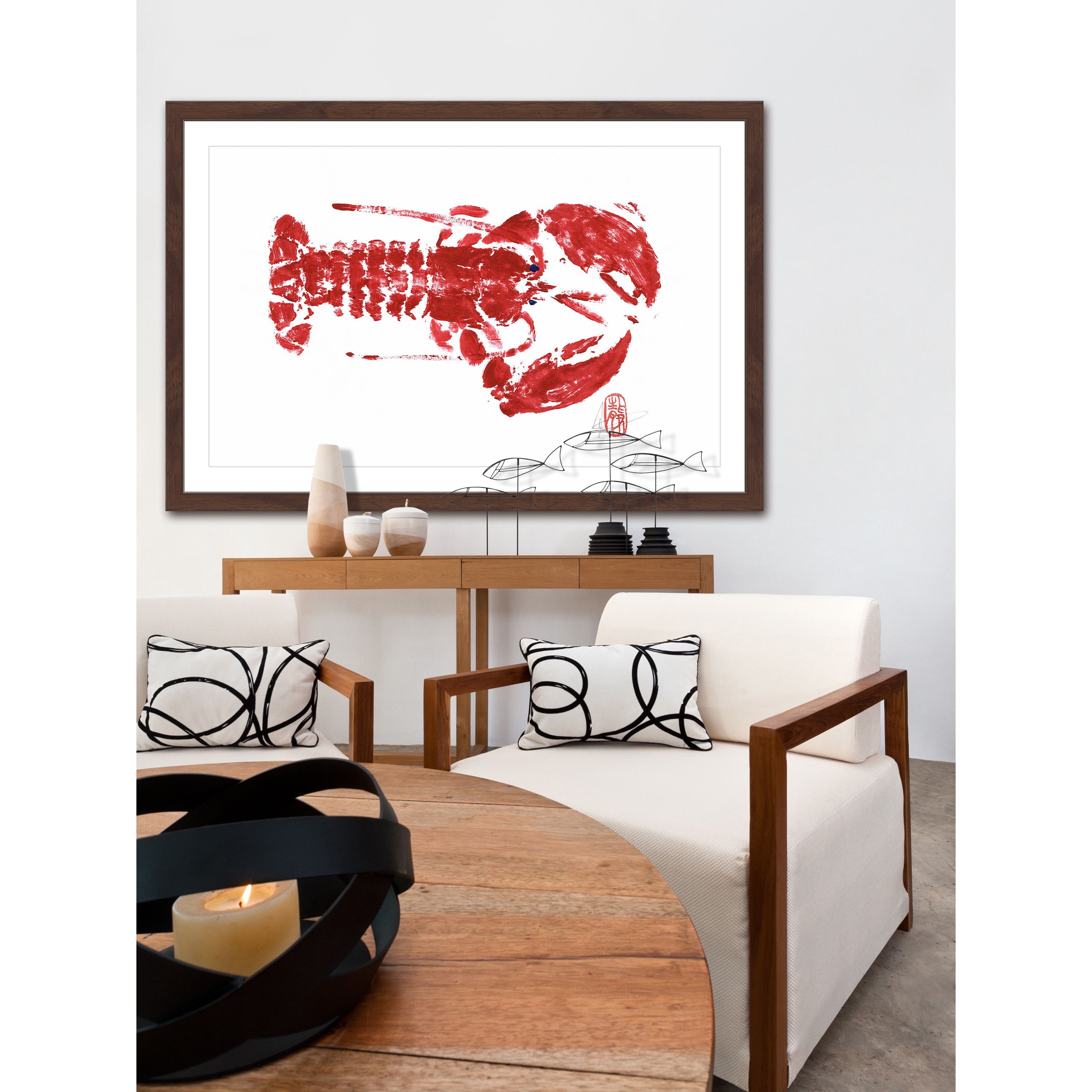 "Red Lobster from PEI" Framed Painting Print