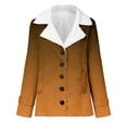 thumbnail image 5 of Winter Warm Zip Up Caots for Womens Fashion Plus Size Composite Plush Button Lapels Jacket Outwear Coat, 5 of 6