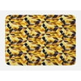 thumbnail image 1 of Abstract Bath Mat, Cubes and Blocks Form Abstract Style Geometric Digital Graphic Art Pattern, Non-Slip Plush Mat Bathroom Kitchen Laundry Room Decor, 29.5 X 17.5 Inches, Black Yellow Brown, Ambesonne, 1 of 2