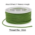 thumbnail image 2 of Unique Bargains Nylon Thread Twine Beading Cord 2mm Extra-Strong Braided Nylon Crafting String 11M/36 Feet, Army Green, 2 of 7