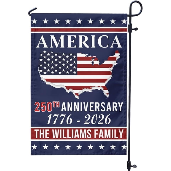America 250th Anniversary Garden Flag, 250 Years America Garden Flag, 250th Anniversary USA Patriotic Banner Double-Sided Banner Semiquincentennial