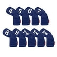 thumbnail image 2 of 9x Golf Iron Headcover Set, Golf Club Head Cover con gran número ,,,7,8,9,PW,SW,AW Protección Cuello Impermeable Guardia Accesorios para golf , DYNWAVEMX Cubierta de cabeza de hierro de golf, 2 of 8