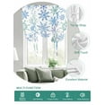 thumbnail image 2 of Teal Blue Snowflakes Tie Up Curtains for Windows 63 Inch Length Balloon Curtains Kitchen Adjustable Balloon Window Shade Christmas Snowflake Winter Holiday Tie Up Bathroom Curtain Window 46"x63", 2 of 6