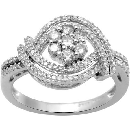 1/2 Carat T.W. Diamond Sterling Silver Fashion Ring