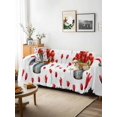 thumbnail image 3 of Red Tulip Flowers Couch Cover, Spring Floral Vintage Drum Rustic Sofa Cover Blanket for Loveseat Couches, Sectional Sofa Slipcover Furniture Protector for Living Room Bedroom 71''x118'', 3 of 8