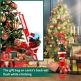 thumbnail image 3 of Venoro Christmas Tree Decorations Santa Claus Climbing Ladder Electric with Light and Music, Black, 3 of 15