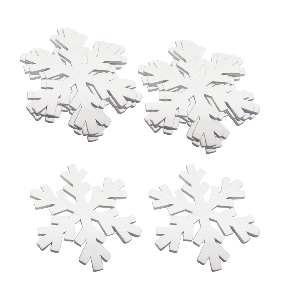Wood snowflake tags 20Pcs 50mm Hanging Wood Christmas Ornaments