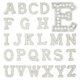 thumbnail image 4 of SPRING New A-Z Silver Pearl Rhinestone English Letter Patches For Clothes BRIDE Iron On Stickes 3-D Handmade Beaded Stripe Name Badge R, 4 of 5