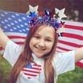 thumbnail image 5 of YOHAVEN 4th of July Star Headband, Patriotic Red White Blue Party Festival Accessories, Flag Theme Celebration Outfit for Women Men Holiday Event, 5 of 6
