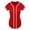 AB462 Red, variant on Tisuna Womens T Shirts Summer Casual Short Sleeve Color Block V Neck Tee Casual Fashion Female Loose Fit Baseball Shirt Size L