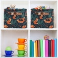 thumbnail image 6 of Yayeee Canvas Storage Basket with Handles for Shelves Fabric Bins Closet Organizer, Whimsical Foxes Pattern, 6 of 8