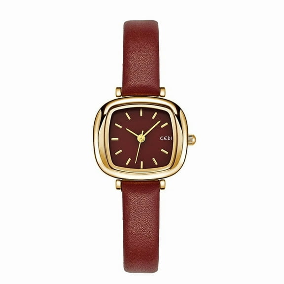 Fashion Women's Watch Small Face Watches Analog Quartz Wristwatch for Ladies Birthday Gift with Leather Band