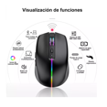 thumbnail image 2 of Mouse  Wünd Inalámbrico Bluetooth Recargable Ergonomía 2.4g 3modos negro, 2 of 5