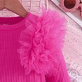 thumbnail image 7 of ZHOGXU Child Girl Outfits Solid Color Long Sleeve Top Solid Bowknot Skirt Two Pieces Set Spring And Summer Fashion Wear，Red，Xxl, 7 of 7
