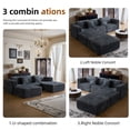 thumbnail image 6 of Garaneeds Modular Sectional Sofa for Living Room, 110" Boneless U-Shaped Couch, 5-Seat, Gray, 6 of 11
