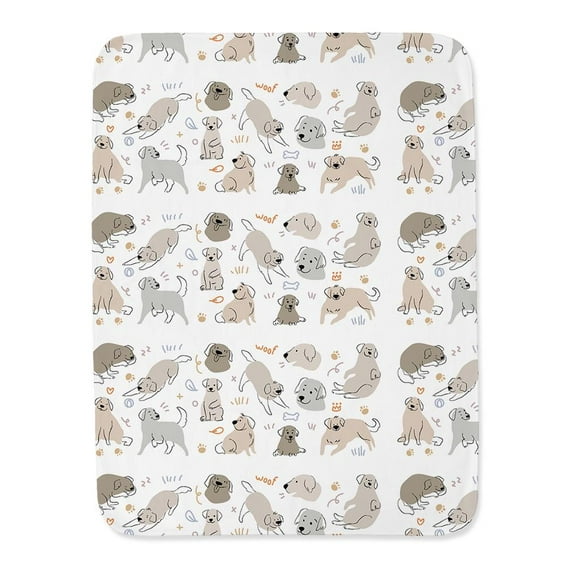 Playful Dog Pattern Blanket  -Image by Shutterstock,