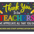 thumbnail image 4 of Colorful Design Banner Teacher Appreciation Polyester Material Event Decorations for School Celebration Gratitude Event Indoor Decoration, 4 of 8