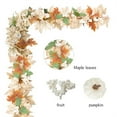 thumbnail image 3 of 6 ft Autumn Fall Garland 1 Pcs,Autumn Maple Leaves Decorations for Home,Maples Leaf Pumpkin Berry Garland,Fall Hanging Vines Garland for Thanksgiving Halloween Mantle Fireplace & Christmas Decor, 3 of 9