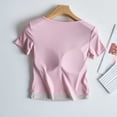 thumbnail image 5 of Nmnitkp Women's Pajamas Summer It Is Light And Breathable With Chest Pads & Short-sleeved T-shirts Tops And 100Cotton Pajamas, 5 of 6