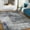 Navy, Denim, Charcoal / Ainslie, variant on Hauteloom Marble Swirl Collection Living Room Bedroom Dining Room Area Rug - Modern Abstract Contemporary Carpet - Neutral Distressed Bohemian - Grey, Blue, Yellow - 2' x 3'