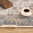 thumbnail image 6 of UERMEI 3x8 Washable Runner Rugs for Hallway, Modern Vintage Non Slip Indoor Rug for Entryway Doormats Bedroom Kitchen, Vacuum-Friendly Home Decor Carpet, Beige Brown, 6 of 10