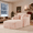 Pink, variant on EHANCIS 65.4" Chaise Lounge Chair Indoor, Oversized Deep Seat Boneless Couch, Comfy Upholstered Sleeper Sofa Bed with 3 Pillows, Corduroy Cloud Reading Chairs for Living Room,Bedroom,Pink