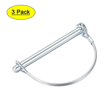 Uxcell Shaft Locking Pin 8mm x 90mm Coupler Pin for Farm Trailers Lawn Garden in Arch 3Pcs