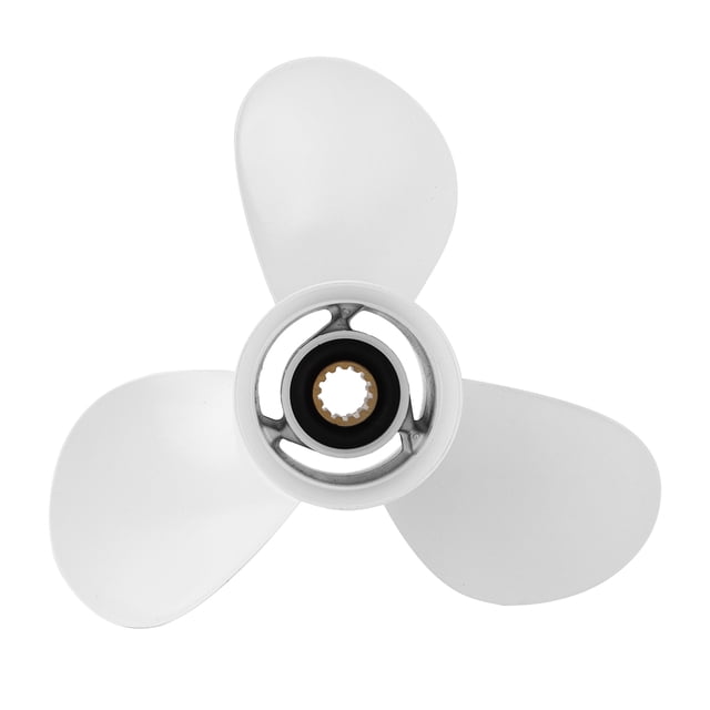 Aluminum Alloy Propeller, 3 Blades 13 Tooth Outboard Propeller Low Resistance for Marine