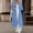 Light Blue, variant on Women's Longline Hooded Cardigan Soft Fleece Open Front Sweater With Pockets For Casual Loungewear And Everyday Wear