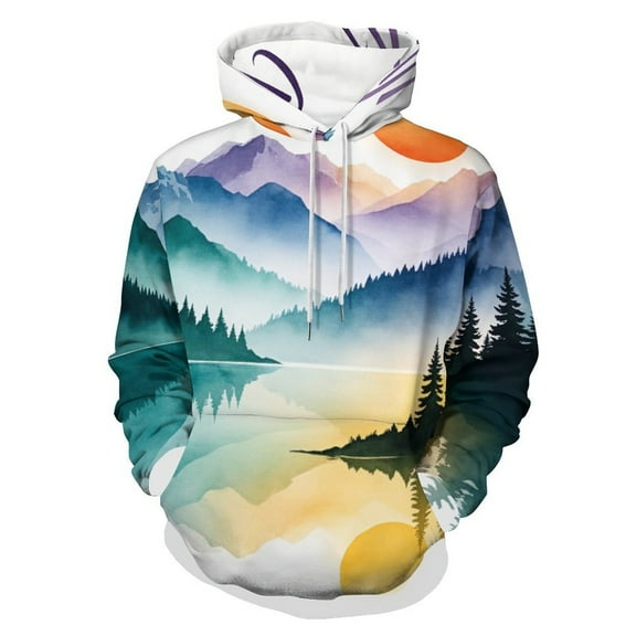 Nature Forest 3D Print Hoodie Men Women Autumn Thin Pullover Sweatshirt Vintage Streetwear Tops