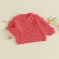 thumbnail image 2 of Infant Baby Boy Girl Knitting Cardigan Solid Color -Neck Button Closure Sweater Coat for Autumn 18-24 Months, 2 of 8