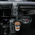 thumbnail image 3 of 1 portavasos para coche, bandeja expansora para teléfono de 4 pulgadas con 2 soportes para viaje por carretera, 3 of 9
