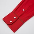thumbnail image 7 of COEVALS CLUB Men's Western Cowboy Embroidered Shirts Long Sleeve Pearl Snap Dress Button up Cotton Shirts P2-4 Red 4X-Large, 7 of 7