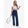 thumbnail image 4 of Womens High Waisted Wide Leg Yoga Pants with Pockets Elastic Casual Sportswear Pants, 4 of 5