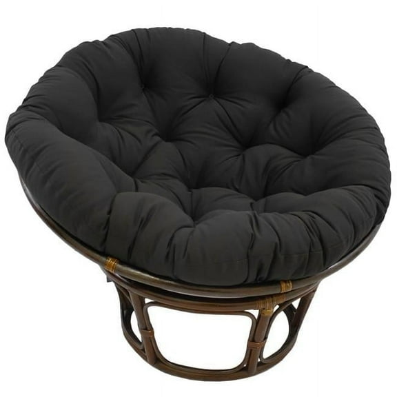 Blazing Needles Twill Papasan Cushion, 48" x 6" x 48", Black