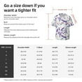 thumbnail image 7 of Xecao offers the Lavender Flowers for Men's Casual Short-sleeved Shirt, a button-up collared shirt with a pocket, perfect for beach vacations and yacht travel in the 3X-Large size., 7 of 7