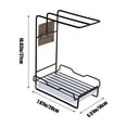 thumbnail image 4 of Escurridor de platos colgante sin taladro | Soporte metálico para esponjas y toallas con drenaje | Organizador de almacenamiento para cocina y baño de 27x20x14cm para fregadero y puertas de armarios, 4 of 7