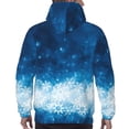 thumbnail image 7 of Kdxio Blue Glitter Sparkles Print Mens Casual Hooded Collar Drawstring Hoodies Pullover Sweatshirts Casual Long Sleeve Shirts-Medium, 7 of 7