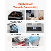 VEVOR Portable Camping Air Conditioner 3050 BTU, Tent AC Unit with Hose, Remote & Touch Control, 61–90°F Adjustable, 150 m³/h High Airflow, Low Noise, Ideal for Tent. RV, Outdoor Cooling, Dark Grey