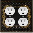 thumbnail image 1 of Metal Light Switch Plate Outlet Cover (French Victorian Frame - Double Duplex), 1 of 2