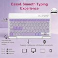 thumbnail image 4 of Detachable Wireless Keyboard Folio with Pencil Holder for 11-inch iPad 11th Gen 2025 (A16) & 10.9-inch iPad 10th Gen 2022,Purple New, 4 of 7