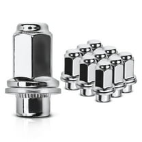 A-Premium 10pcs Wheel Lug Nuts M12 x 1.5 Chrome Flat Seat Mag Lug Nuts Compatible with Toyota Tacoma 4Runner Camry Corolla Lexus 9094201058
